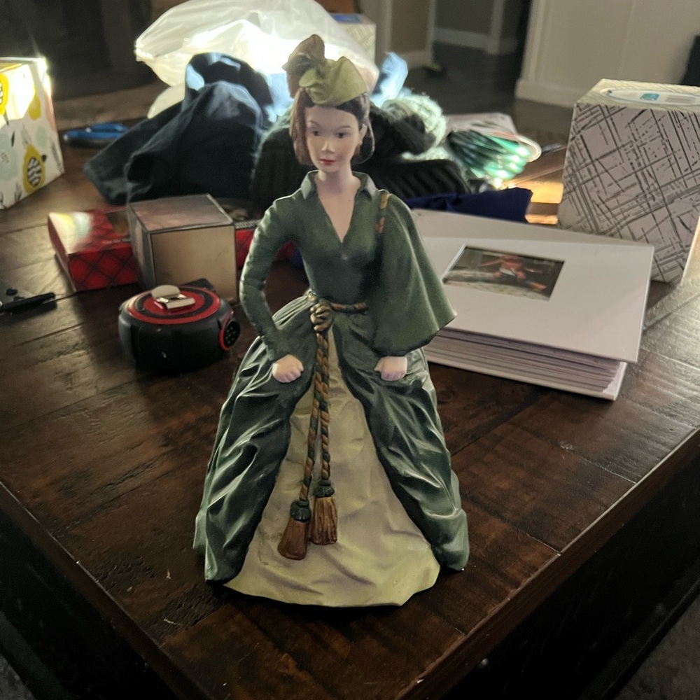 GONE WITH THE WIND DAVE GROSSMAN SCARLETT GREEN DRESS 8.5" FIGURINE MIB GWW-9